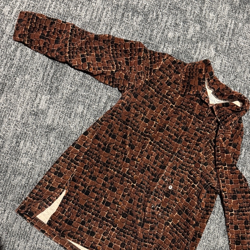 Basic Editions Brown Patterned Shirt - image 5